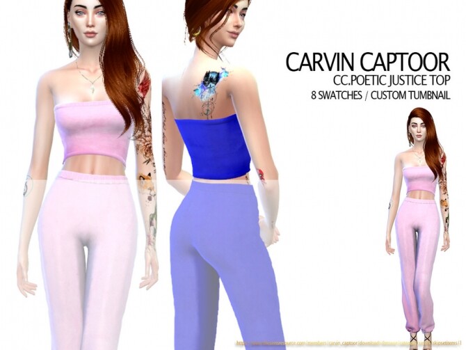 Sims 4 Poetic Justice Top by carvin captoor at TSR