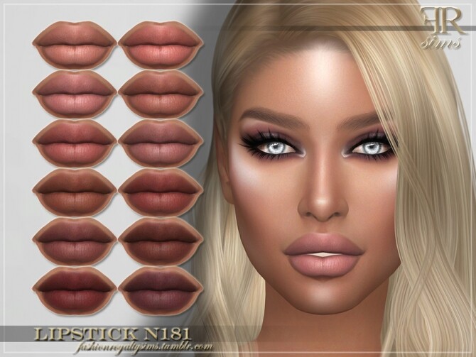 Sims 4 FRS Lipstick N181 by FashionRoyaltySims at TSR