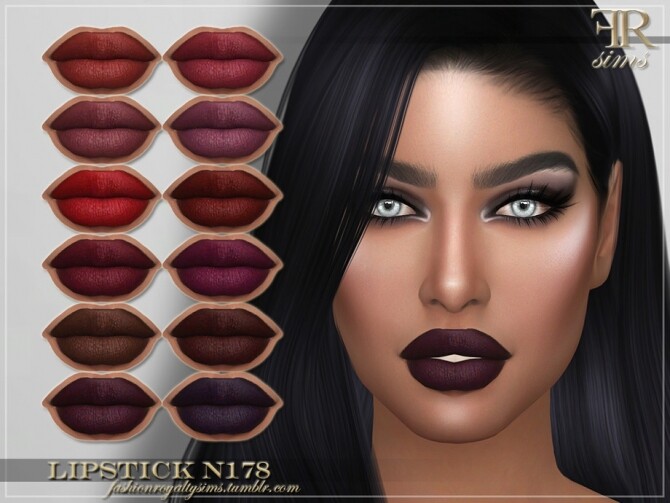 Sims 4 FRS Lipstick N178 by FashionRoyaltySims at TSR