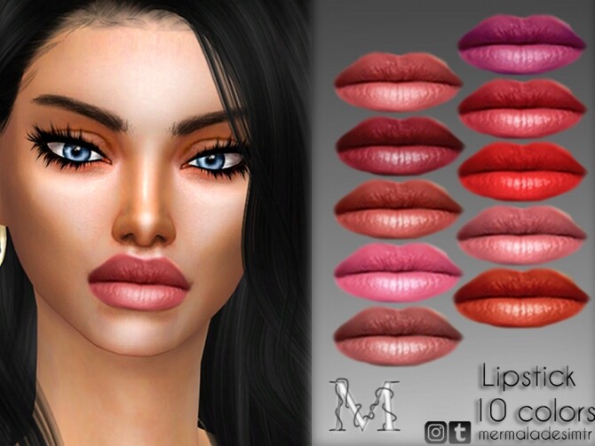 Sims 4 Lipstick MM06 by mermaladesimtr at TSR