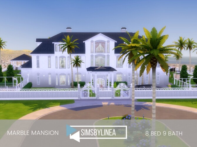 Sims 4 Marble Mansion by SIMSBYLINEA at TSR