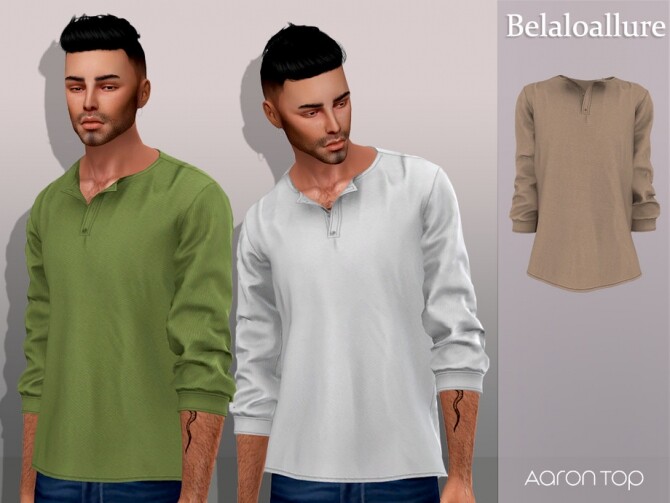 Sims 4 Aaron top by belal1997 at TSR