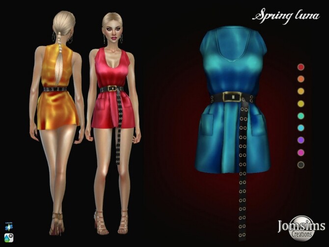 Sims 4 Spring luna dress by jomsims at TSR