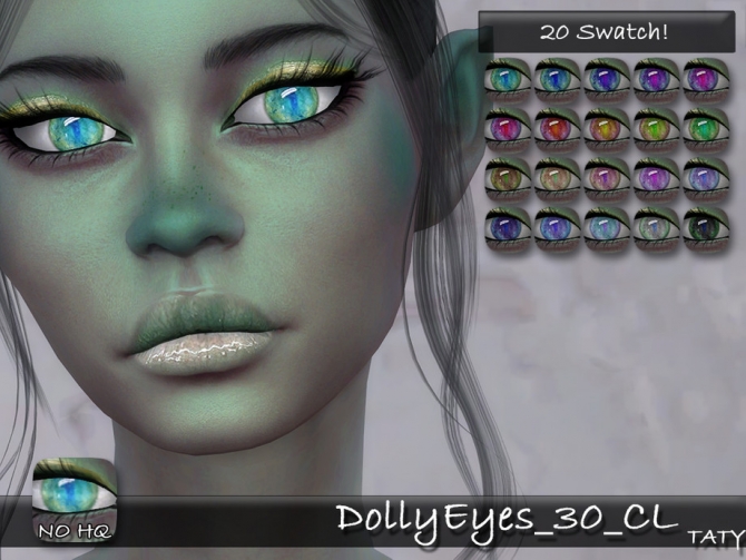 Dolly Eyes 30 CL by tatygagg at TSR » Sims 4 Updates