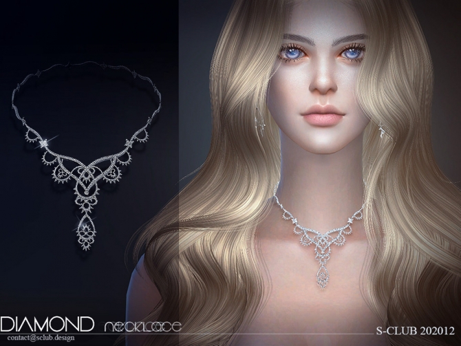 Necklace 202012 by S-Club LL at TSR » Sims 4 Updates