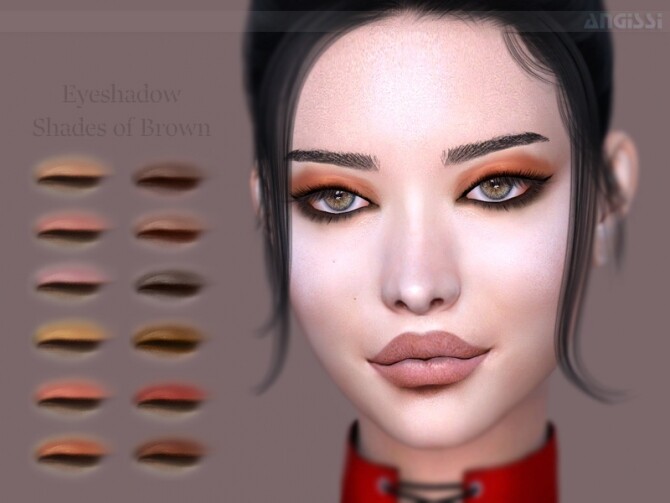 Sims 4 Shades of Brown Eyeshadow by ANGISSI at TSR