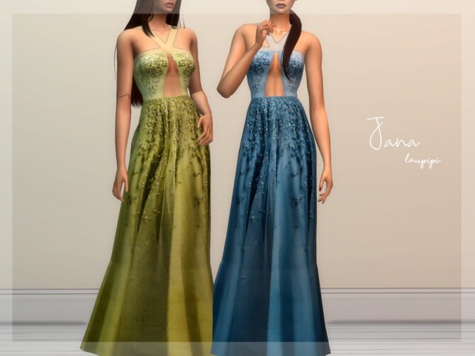 Sims 4 Jana dress by laupipi at TSR