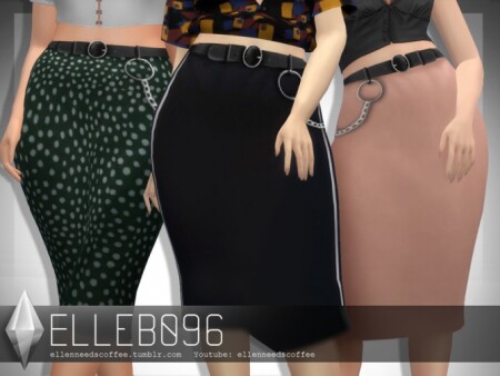 Belted Silk Skirt by Elleb096 at TSR