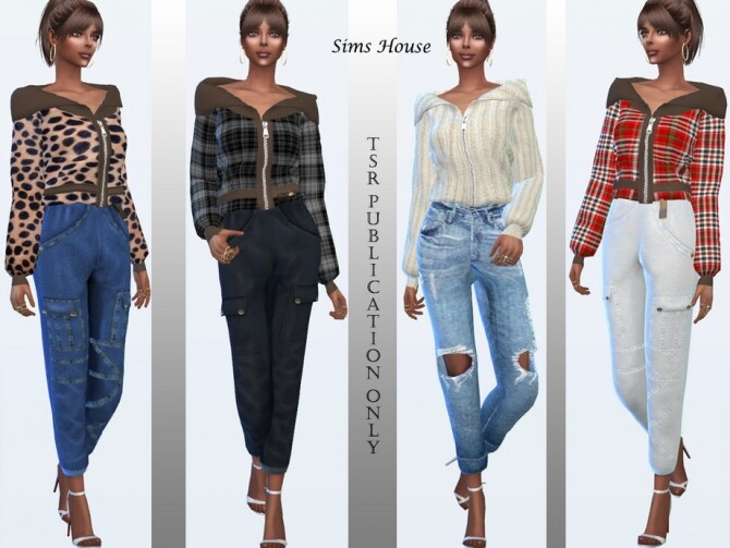 Sims 4 Jacket with a zipper by Sims House at TSR