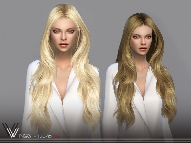 Sims 4 WINGS TZ0716 female hair by wingssims at TSR