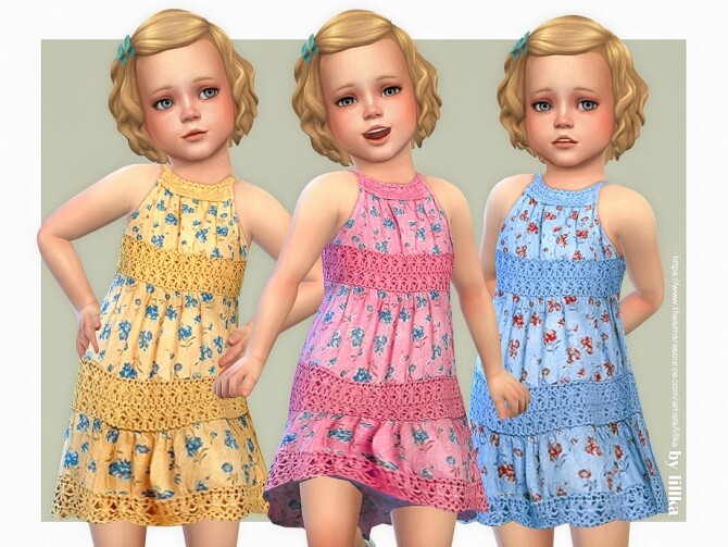 Sims 4 Amelie Dress by lillka at TSR