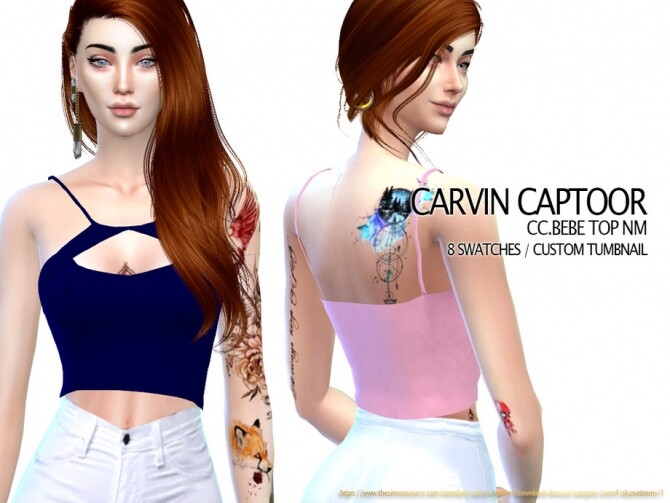 Sims 4 Bebe Top NM by carvin captoor at TSR