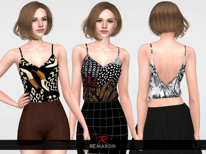 Sims 4 Summer Top for Women 01 by remaron at TSR