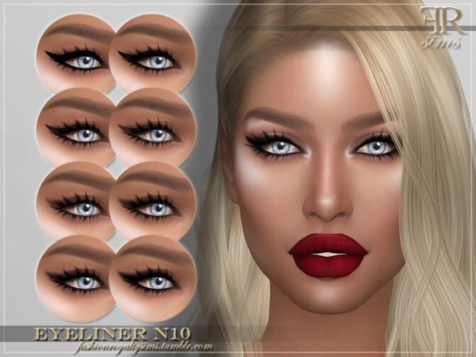 Sims 4 FRS Eyeliner N10 by FashionRoyaltySims at TSR
