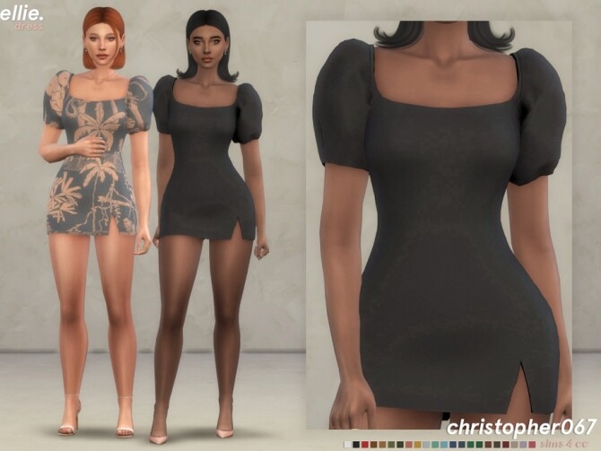 Sims 4 Ellie Dress by Christopher067 at TSR