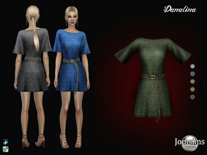 Sims 4 Danalina dress by  jomsims at TSR