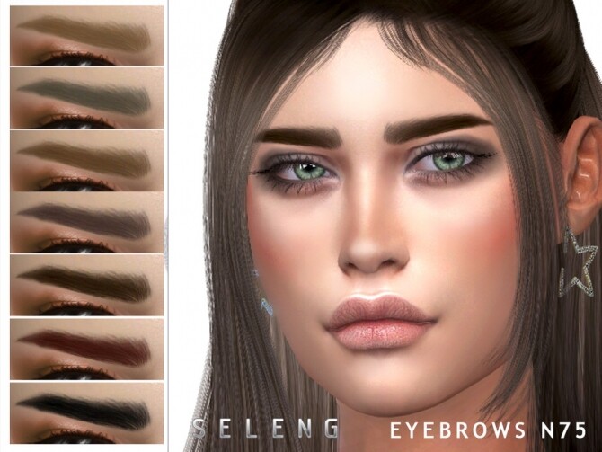 Sims 4 Eyebrows N75 by Seleng at TSR