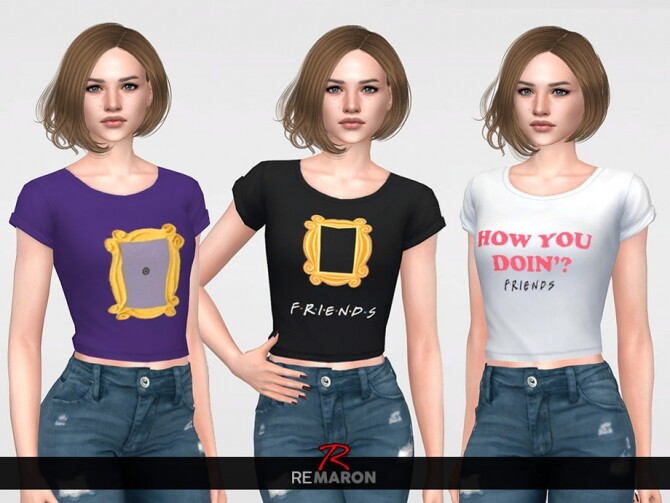 Sims 4 Friends shirt for Women 01 by remaron at TSR