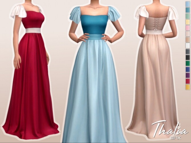 Sims 4 Thalia Dress by Sifix at TSR