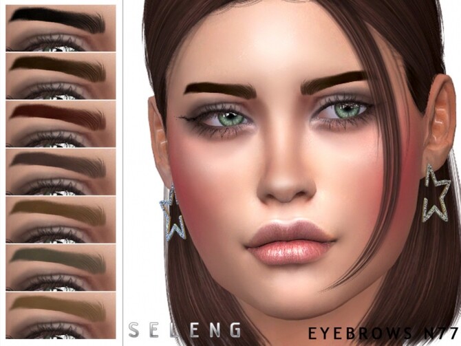 Sims 4 Eyebrows N77 by Seleng at TSR