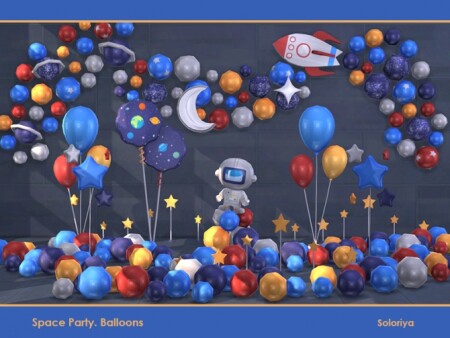 Space Party Balloons by soloriya at TSR
