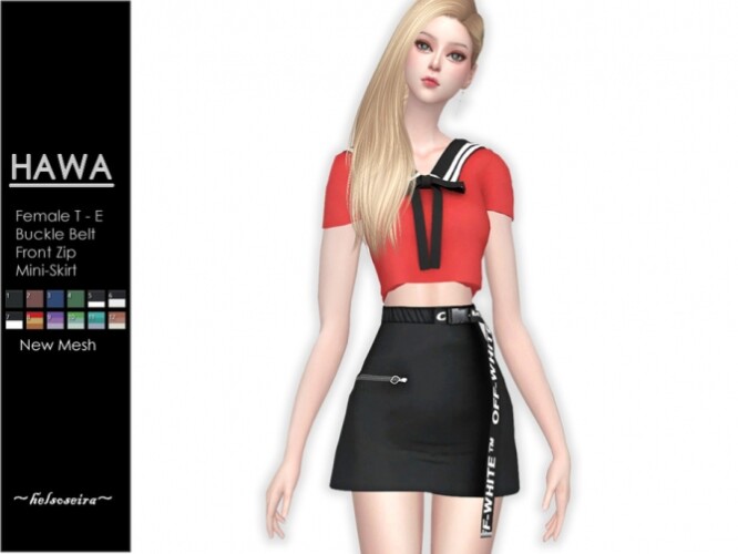 Hawa Mini Skirt By Helsoseira At Tsr Sims 4 Updates