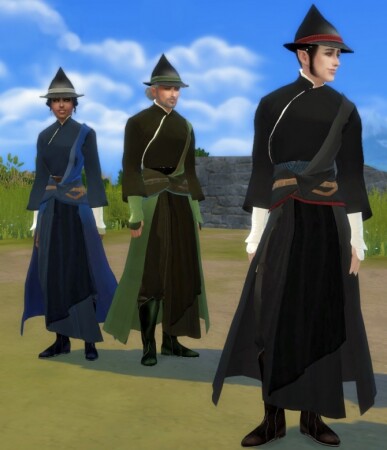 Manly robes for spellcasters and fantasy Sims by Velouriah at Mod The Sims