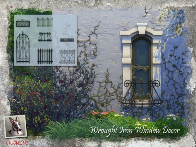 Sims 4 Wrought Iron Window Decor by Cyclonesue at TSR