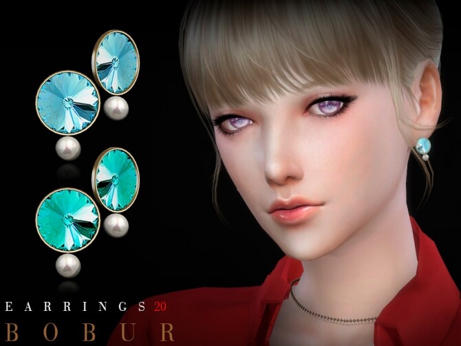 Sims 4 Earrings 20 by Bobur3 at TSR