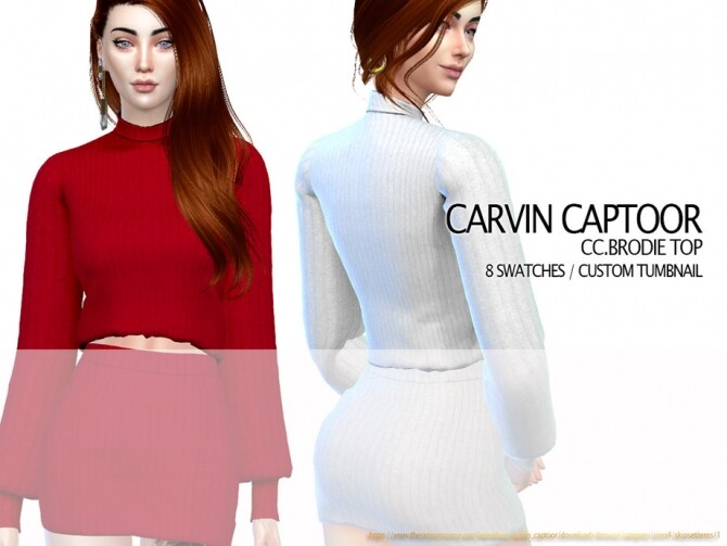 Sims 4 Brodie Top by carvin captoor at TSR