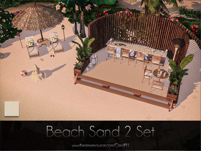 Sims 4 Beach Sand 2 Set by Caroll91 at TSR
