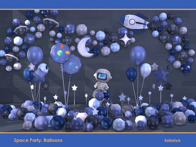 Sims 4 Space Party Balloons by soloriya at TSR
