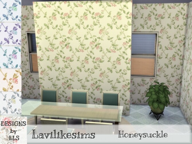Sims 4 Honeysuckle wallpaper by lavilikesims at TSR