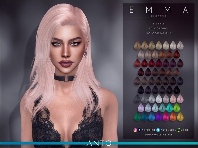 Sims 4 Emma Hairstyle by Anto at TSR