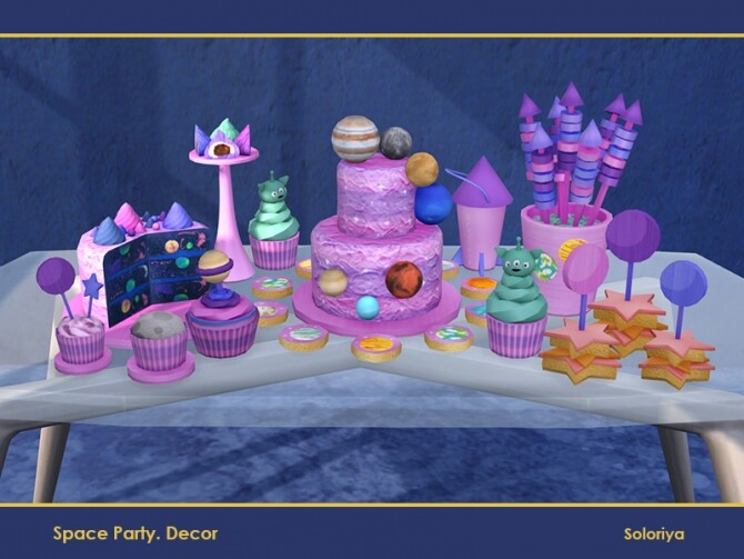 Sims 4 Space Party Decor by soloriya at TSR