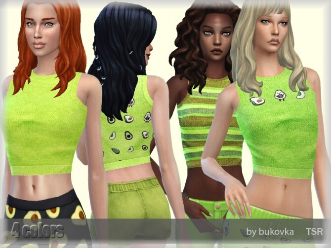 Sims 4 T Shirt Avocado by bukovka at TSR