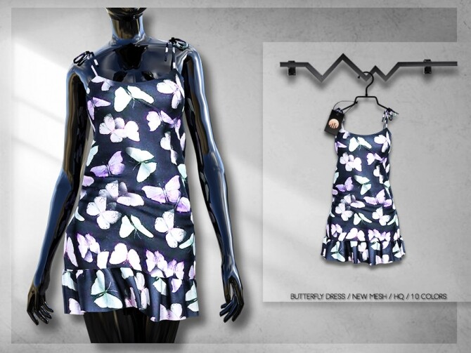Sims 4 Butterfly Dress BD282 by busra tr at TSR