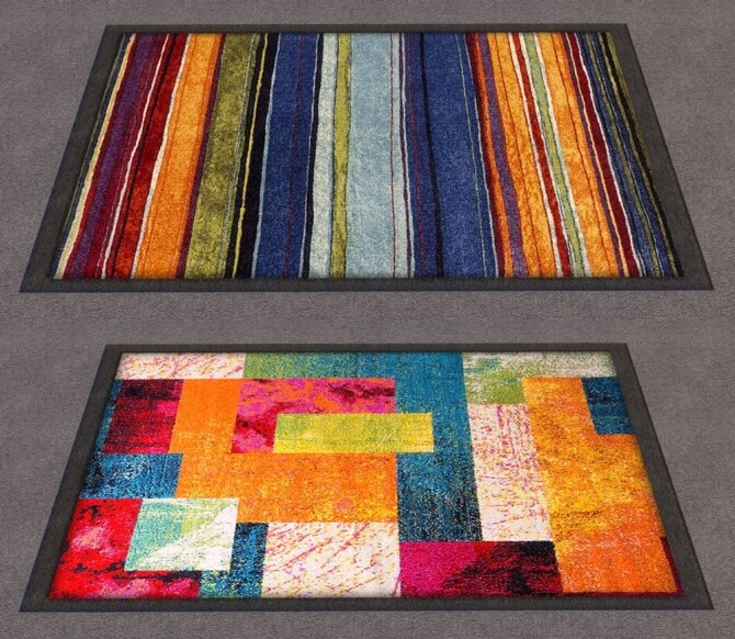 Sims 4 Abstract Rainbow Large Area Rugs by Simularity at Mod The Sims