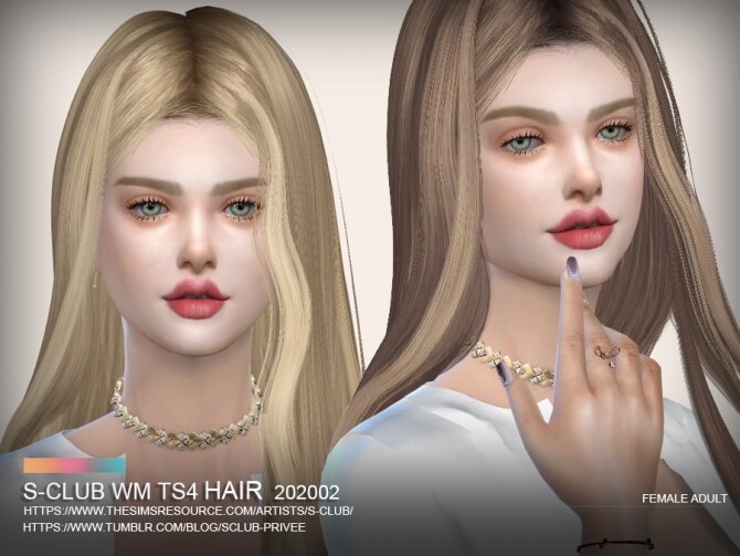 Sims 4 Hair 202002 by S Club WM at TSR