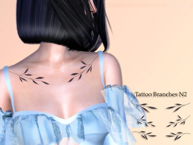 Sims 4 Tattoo Branches N2 by ANGISSI at TSR