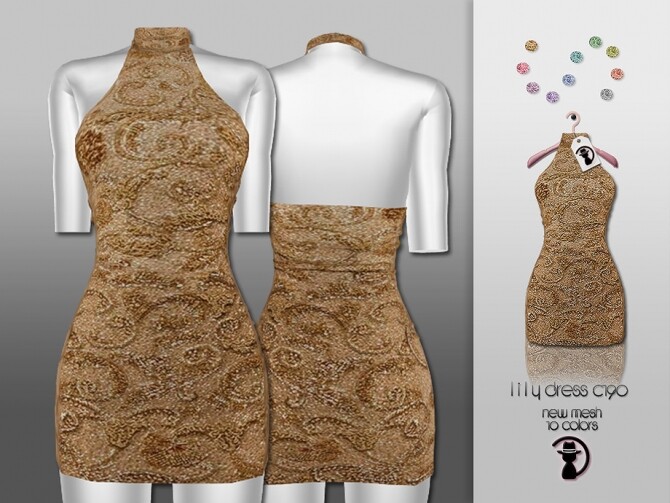Sims 4 Lily Dress C190 by turksimmer at TSR