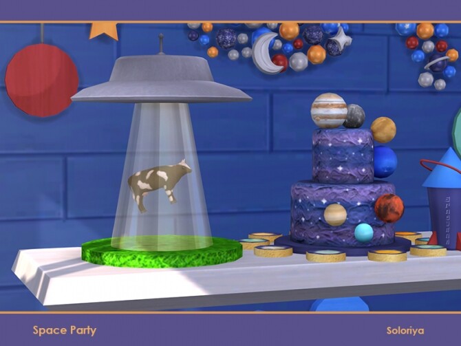 Sims 4 Space Party by soloriya at TSR