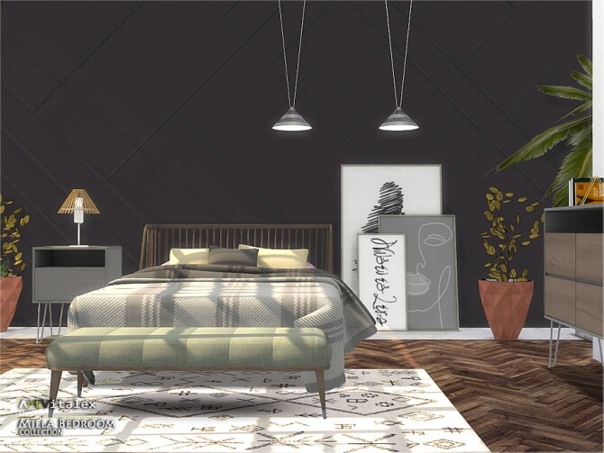 Sims 4 Milla Bedroom by ArtVitalex at TSR