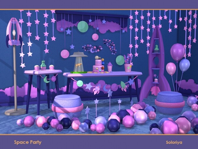 Sims 4 Space Party by soloriya at TSR