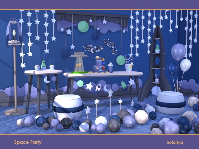 Sims 4 Space Party by soloriya at TSR