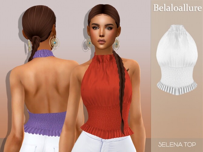 Sims 4 Belaloallure Selena top by belal1997 at TSR