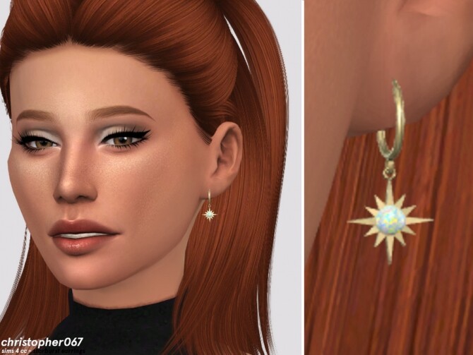 Sims 4 Starburst Earrings by Christopher067 at TSR