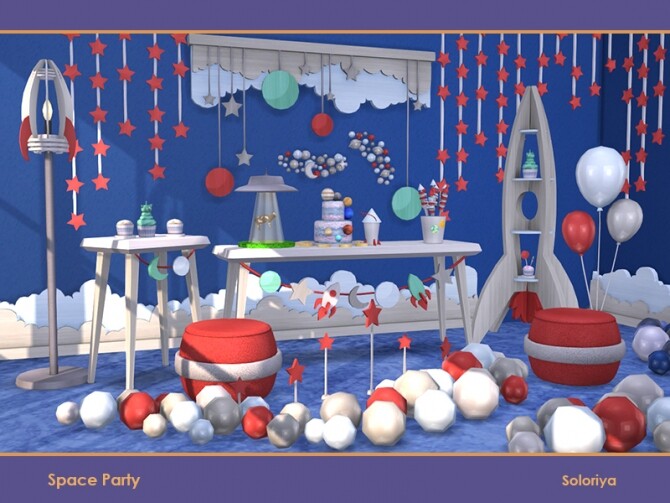 Sims 4 Space Party by soloriya at TSR