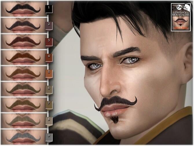 Sims 4 Dorians moustache by BAkalia at TSR