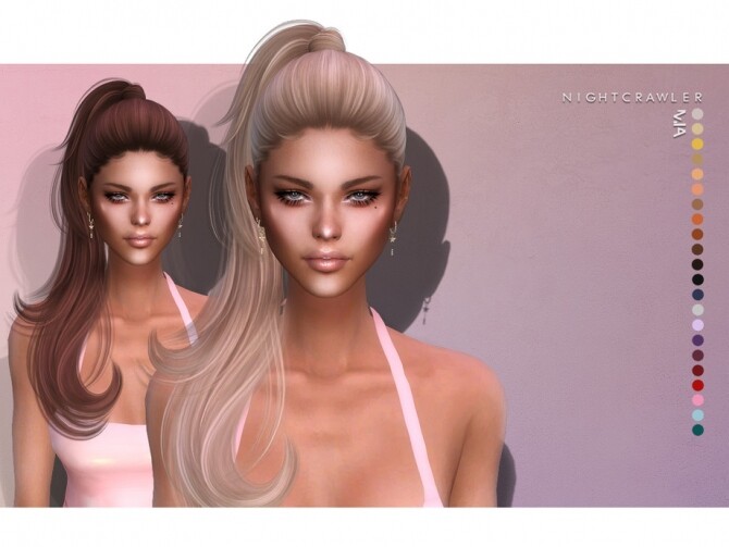 Sims 4 Mia hair by Nightcrawler Sims at TSR